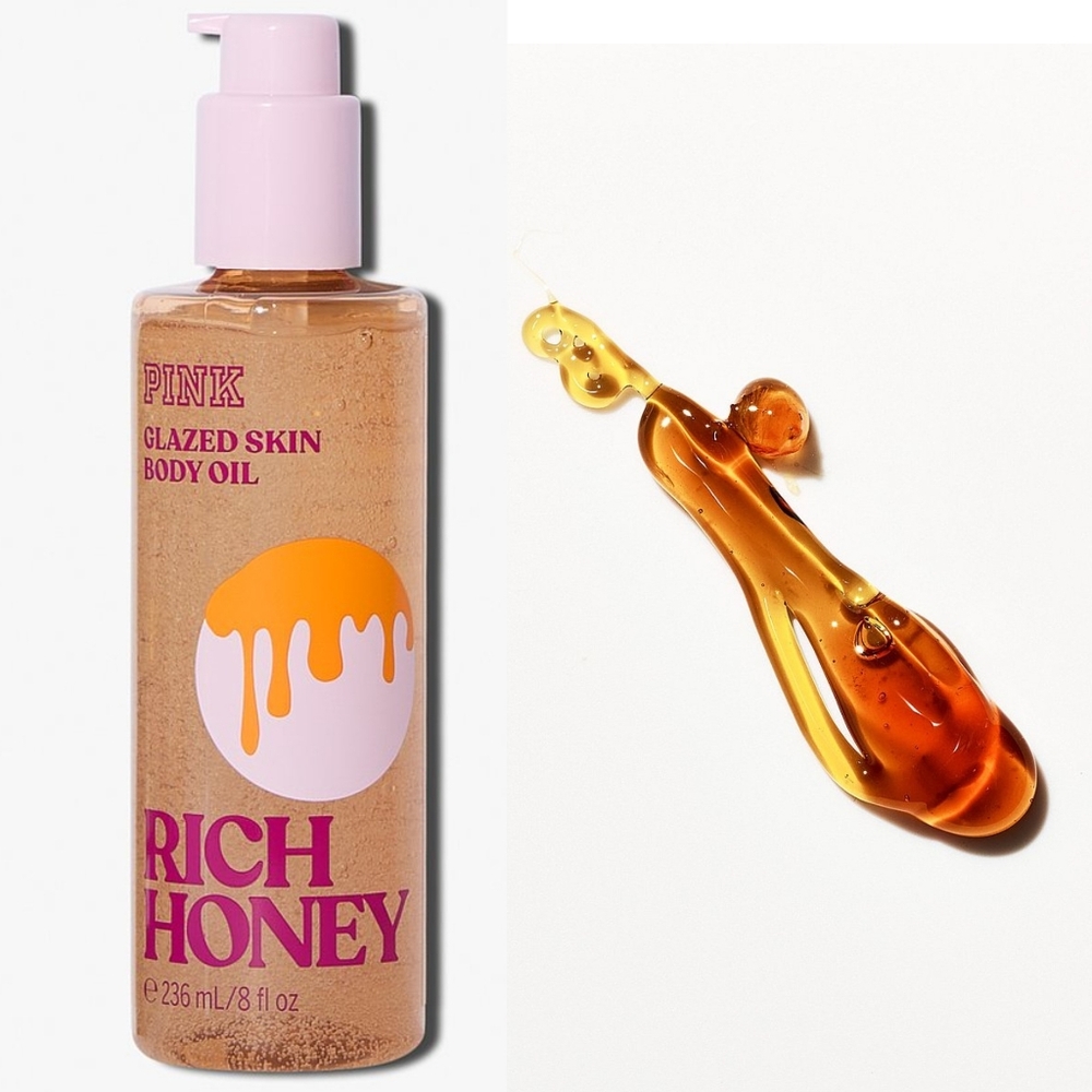 Victoria's Secret PINK Rich Honey Glazed Skin Fragrance Body Oil 8oz NEW